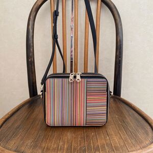 Paul Smith　シグネチャーストライプパッチワーク ショルダーバッグ