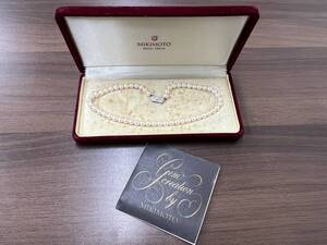 MIKIMOTO ミキモト 真珠 パール ネックレス 本真珠 SILVER SV 留め具 6.5ー7.0mm 