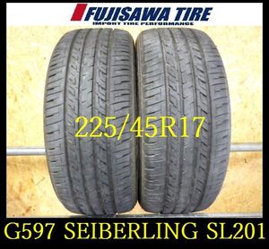 【G597】C6207194 送料無料◆2023年製造 約部山◆SEIBERLING SL201(BS)◆225/45R17◆2本