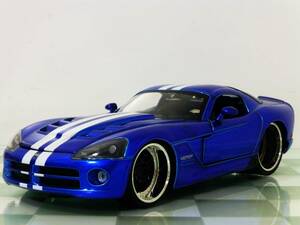 ■JADA TOYS 1/24 2008 DODGE VIPER SRT10 BLUE■ ダッジ バイパー 75