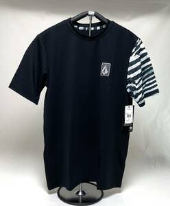 VOLCOM ボルコム A9112404BLK③ メンズ Lサイズ 半袖ラッシュガード サーフTシャツ ブラック色 UVカット ヴォルコム 新品 即決 送料無料