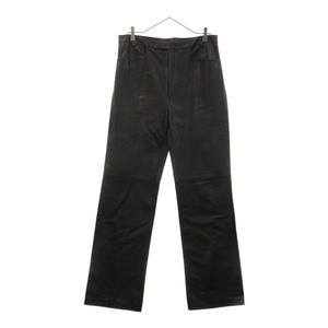 GUCCI グッチ 22SS Leather Trousers レザートラウザーズパンツ 675194 XNAO4 ブラック