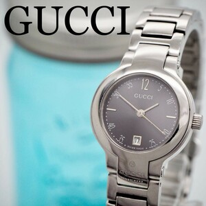 646 GUCCI グッチ時計　グレー文字盤　レディース腕時計　シンプル　人気