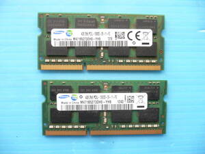 即決【4GB 2枚セット＝合計 8GB】Samsung PC3L-10600S (DDR3L-1333) 低電圧対応 4GB メモリ 2枚 ☆MemTest86＋で確認済★送料 110円～