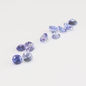 タンザナイト 3mmラウンド 10ピース 1.36ct