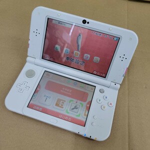 133。 new Nintendo 3DSLL ニューニンテンドー 3DSLL 本体/タッチペン付き 通電確認あり/未初期化 ピンクホワイト 任天堂