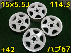 2404W10♪ブラッドレー♪PCD114.3/5穴/15×5.5J/+42♪パジェロミニ等♪即発送いたします♪店頭手渡し大歓迎♪アップライジング♪太田店