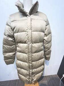 モンクレール Moncler G32-003 D90-201 軽量ダウンジャケット ベージュ系 ロング丈 レディース サイズ1 アウター