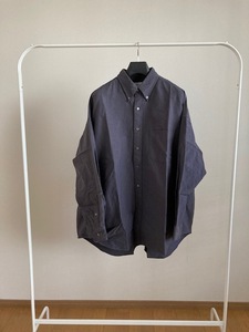 graphpaper Oxford Oversized L/S B.D Shirtグラフペーパーオーバーサイズ オックスフォード BD シャツ グレー