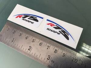 送料無料 R75 SHAPE VISOR Decal Sticker ヘルメット ステッカー シール デカール 45mm x 17mm 2枚セット