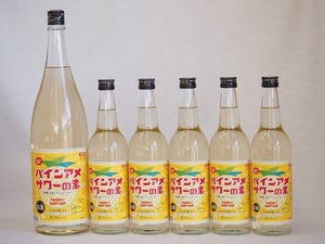 パインアメサワーの素セット 甘酸っぱくジューシーパイナップル果汁 25度 中野BC(和歌山県)600ml×5本 1800ml×1本