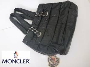 MONCLER モンクレール ★保存袋あり　黒×シルバー　金属フレーム　マグネット式　バッグ