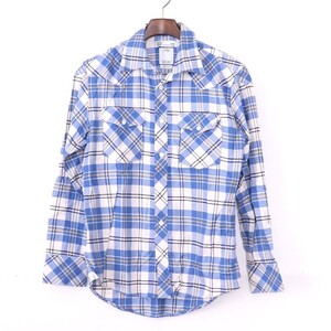 VISVIM FOUR CORNERS SHIRT L/S GIZA サイズ1 ブルー 0112105011016 EE973 ビスビム チェック長袖シャツ ギザ ヴィズヴィム