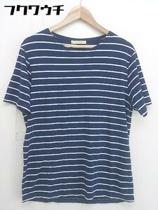 ◇ JOURNAL STANDARD ジャーナルスタンダード ボーダー 半袖 Tシャツ カットソー サイズL ネイビー ホワイト系 メンズ