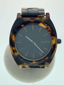 NIXON◆クォーツ腕時計/アナログ/-/BLK/BRW/the time theller acetate