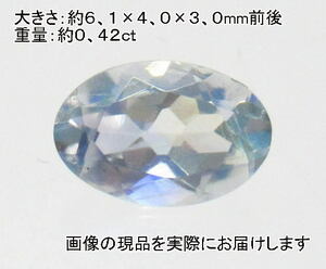 (値下げ価格)NO.14 レインボームーンストーン オーバルルース(6×4mm)(インド・ビハール産)＜魔除け・富貴＞シラーあり 天然石現品