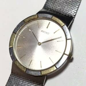 【1円】 時計 SEIKO セイコー CREDOR クレドール 2620-0020 QUARTZ クォーツ 2針 ラウンド コンビカラーベゼル 腕時計 ウォッチ 稼働品