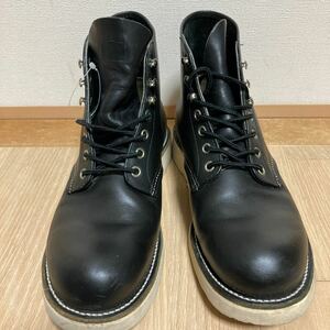 【希少】REDWING レッドウィング 8165 刺繍羽タグ アイリッシュセッターブーツ プレーントゥ ブラック8D 米国製