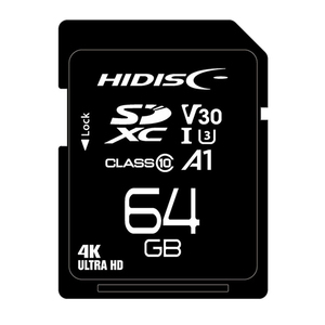 HIDISC 超高速SDXCカード 64GB CLASS10 UHS-I Speed class3 A1対応 HDSDX64GCL10V30 /l