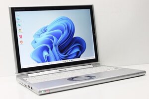 1円スタート ノートパソコン 2in1PC Windows11 WPS office搭載 Panasonic レッツノート CF-XZ6 SSD256GB メモリ8GB 第7世代 Core i5