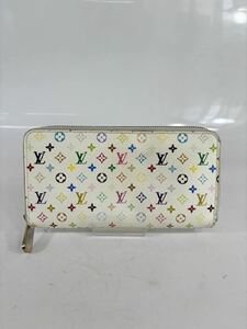 LOUIS VUITTON ルイ　ヴィトン M60241 マルチカラー ジッピー　ウォレット　長財布　ラウンドジップ　モノグラム ホワイト