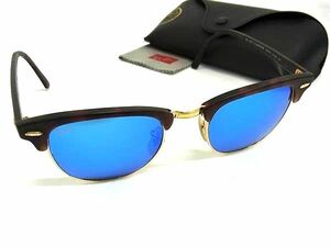 1円 ■美品■ Ray-Ban レイバン RB3016 1145/17 51□21 3N べっ甲調 ミラーレンズ サングラス メガネ 眼鏡 ブラウン系 FB7092