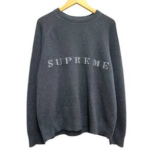 Supreme (シュプリーム) STONE WASHED SWEATER 20AW ストーンウォッシュ セーター ニット ラグラン L チャコールグレー メンズ/045