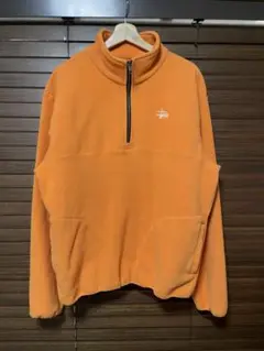 【値下げ】Stussy フリースジャケット オレンジ Lサイズ