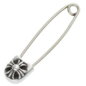 クロムハーツ SAFETY PIN SM/スモールセーフティピン シルバーネックレストップ 中古 SS07