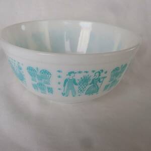 ◆送料無料◆オールド パイレックス◆OLD PYREX◆ミキシング◆ボウル◆バタープリント◆大◆Lサイズ◆ヴィンテージ◆アメリカ◆USA◆雑貨◆