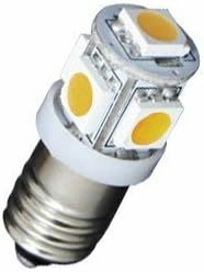 【残りわずか】 LED豆電球 46V対応 5LED 口金サイズE10 電球色 1個単品売り 豆電球の消費電力をLED化で更に小さく