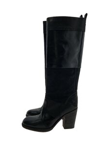 Maison Margiela◆スウェード切替/ロングブーツ/36/BLK/レザー