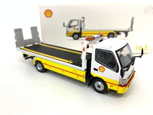 【中古美品】1/64 tiny 日野 300 積載車 シェル Shell Flatbed Tow Truck HINO 300 ATC64928 163 GIY46636