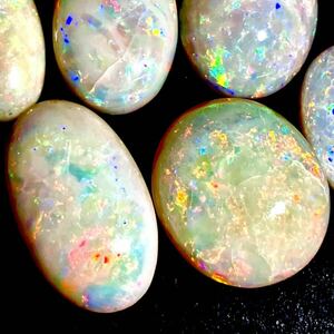 ★天然ホワイトオパールおまとめ100ct★j ルース 裸石 宝石 ジュエリー jewelry white opal 遊色効果 ①