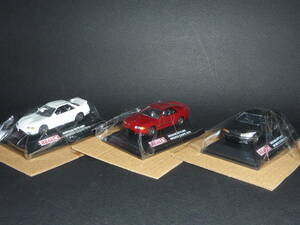 REAL-X SKYLINE histories collection 2nd R32 スカイライン GT-R BNR32 白、赤、黒鉄色3台set RB26DETT RB26 nismo 日産 ニスモ 1:72