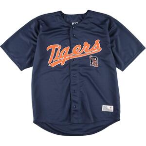 古着 DYNASTY MLB DETROIT TIGERS デトロイトタイガース ゲームシャツ ベースボールシャツ メンズXL /eaa327554 【SS2409_30%】