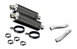 DELKEVIC スリップオンカーボンオーバルマフラー★YAMAHA TRX850 1995-1999 350mm KIT0978