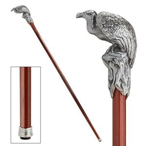 コンドルの柄・持ち手 杖 クラシックデザイン洋風動物飾り装飾品オブジェ個性的西洋彫刻洋風イタリア製ファッションステッキ小物鳥置物