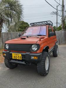 検査8年3月まで 災害時に強い4WD リフトアップ車 マッドタイヤ　アウトドアカスタム 大自然を楽しめる車 オフロード 人気の丸目 AT ターボ