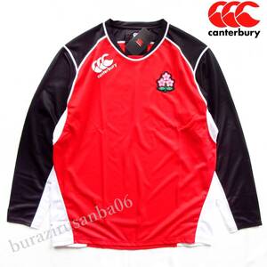 メンズ 3L◆未使用 カンタベリー ラグビー日本代表 支給品 ジャパン 長袖 プラクティス Tシャツ canterbury JAPAN RUGBY R40004JH-65