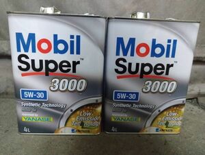 Mobil モービル Super 3000 EX 5W-30 4L 2缶セット SN CF C3 スーパー ヤナセ純正