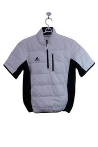 adidas(アディダス) ハーフジップ半袖中綿ジャケット 白 レディース M ゴルフ用品 2405-0257 中古