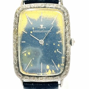 【1円スタート】【アンティーク】JAEGER-LECOULTRE ジャガールクルト スクエア ネイビー文字盤 手巻き メンズ腕時計 294971