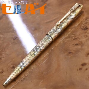 本物 極上品 ロイキング 極希少 総金無垢 K18ゴールド バケットメッシュ ローラーペン 筆記用具 ステーショナリー ROYKING