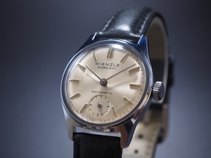 レア　ドイツ製　キンツレ　KIENZLE　MARK ANT　アンティーク　美品　腕時計　スモセコ　稼働点検整備済み　純正ケース　新品ベルト付