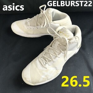 asics/アシックス★GELBURST22/バスケットボールシューズ/バッシュ【size:26.5/white/白】sneakers/Shoes/trainers◆si-050