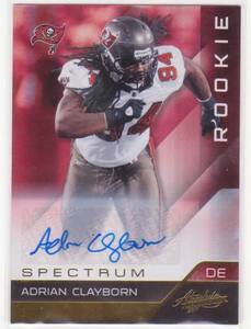 2011Absolute[Adrian Clayborn]Rookie Auto(ルーキサイン)Card