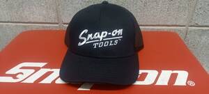 ★新品 Snap-on スナップオン キャップ 帽子 FREEサイズ ブラック ロゴ シルバー★