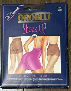 OROBLU★shock upストッキングL黒色★未開封品