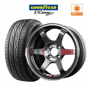 サマータイヤ ホイール 4本セット レイズ ボルクレーシング TE37 ソニック SL グッドイヤー LS2000 ハイブリッド2 165/50R15